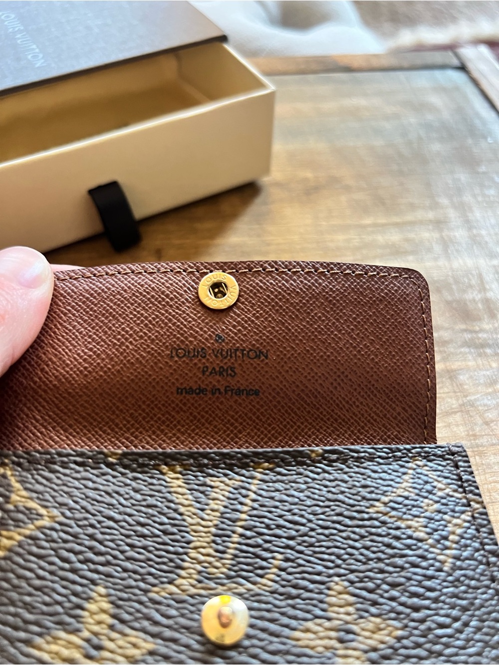 Louis Vuitton Monogram compact snap wallet, made in France. With the box - Picture 10 of 16